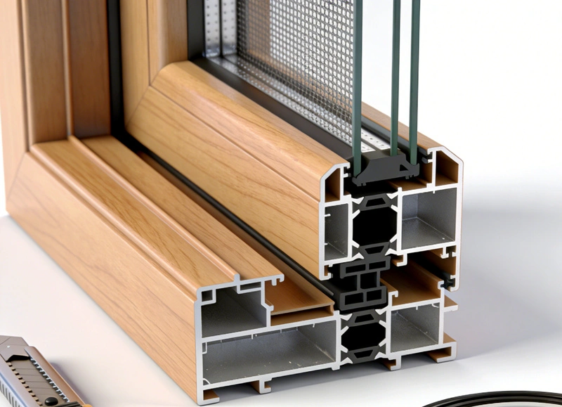 Macchina per estrusione di profili per finestre e porte in ABS